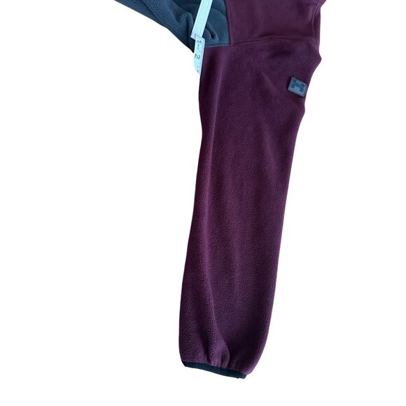Hawke & Co. Mens Burgundy & Charcoal Quarter Snap Colorblock Pullover Fleece M - Picture 12 of 15
